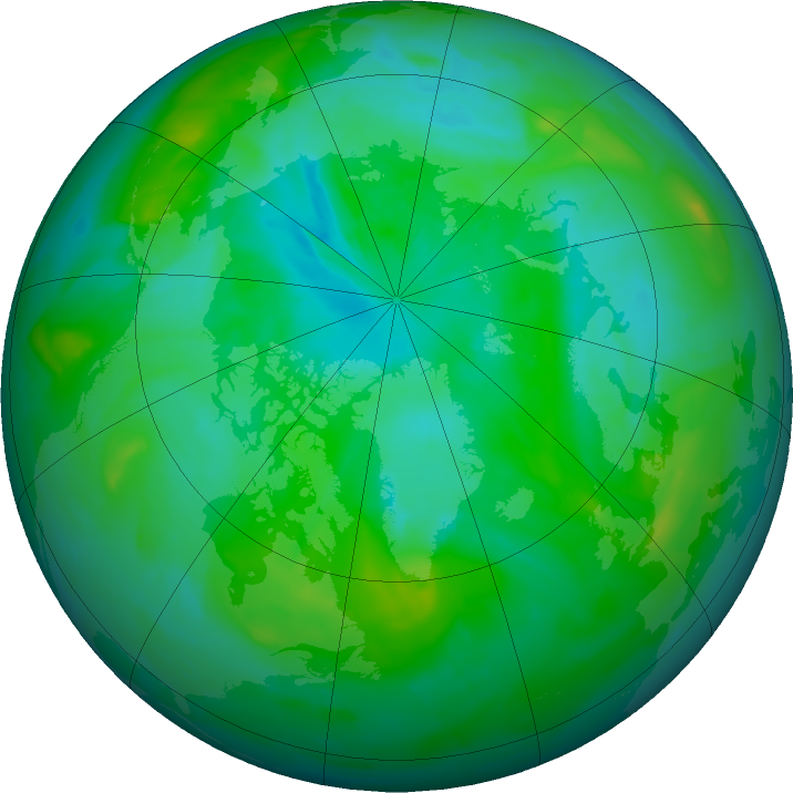 Arctic ozone map for 23 July 2011